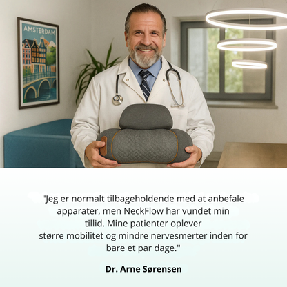 NeckFlowTherapy™ | Ergonomisk nakkemassager – Lindrer spændinger, reducerer stivhed og giver afslapning