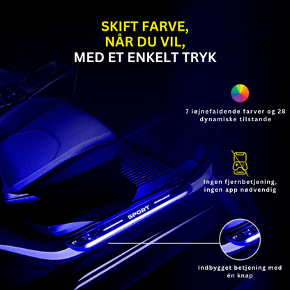 IlluminateDrive™ | LED-indstigningslys til bil – magnetisk montering & skiftende farver med dit logo