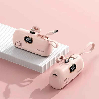 MiniTravelCharger - Moderne Stilfuld Bærbar Dobbelt Port Mini Magt Bank