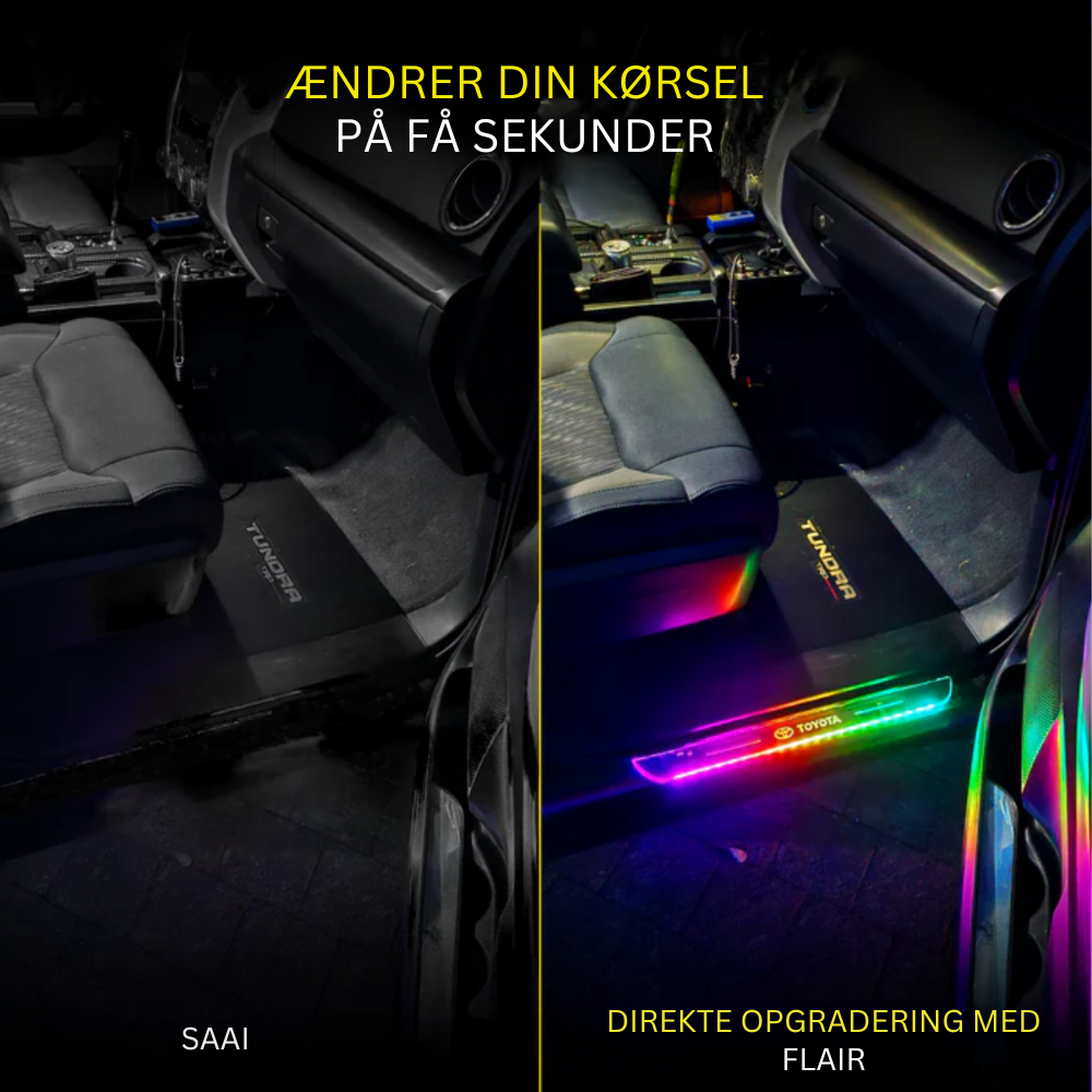 IlluminateDrive™ | LED-indstigningslys til bil – magnetisk montering & skiftende farver med dit logo