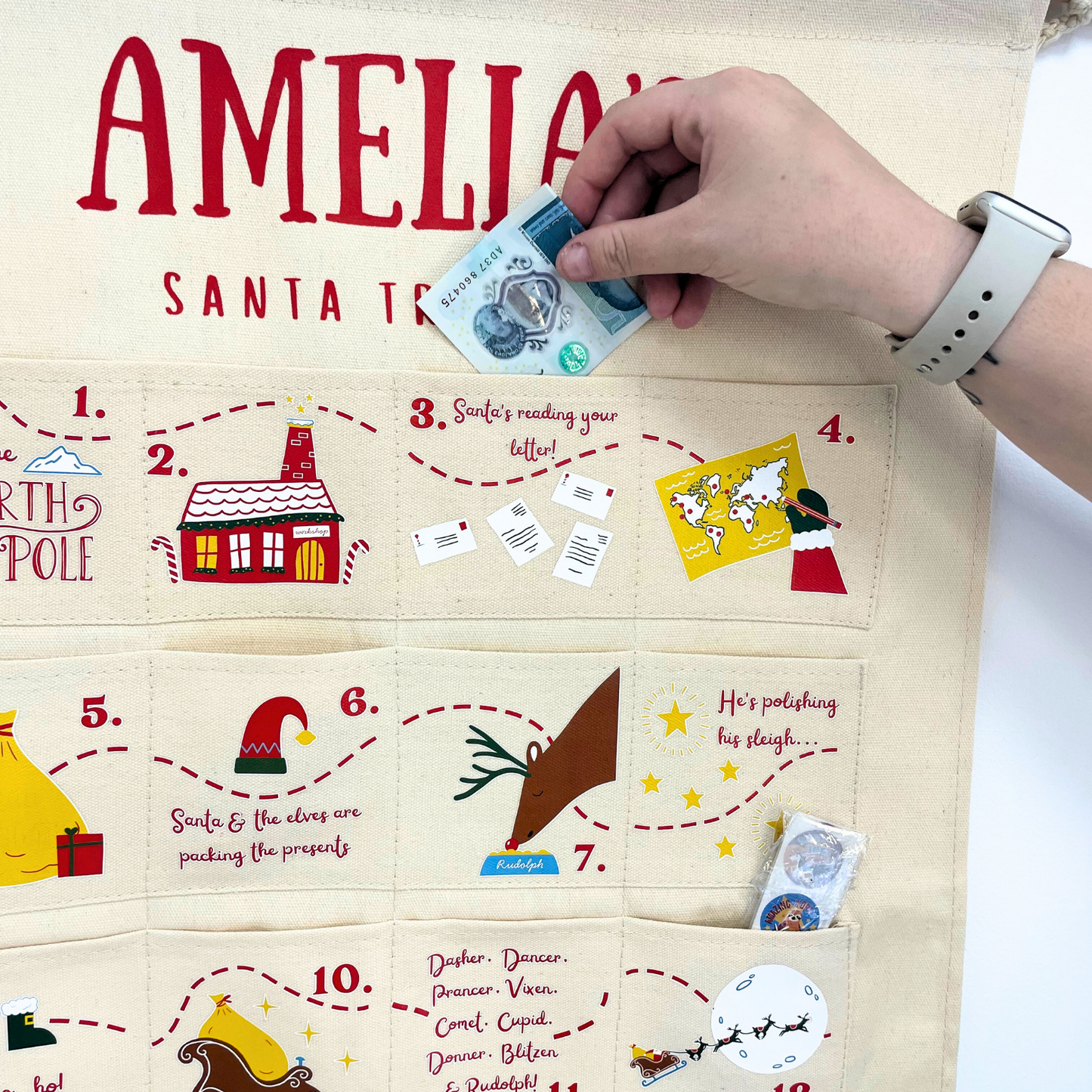 Fabric Christmas Advent Calendar™ - Santa Tracker
