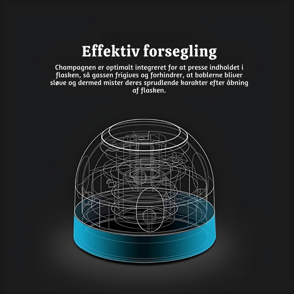 VinoKlar™™ – Roterende Lufttæt Forsegler til Vin- & Drikkeflasker
