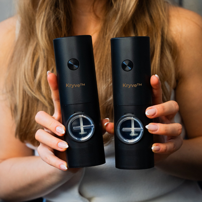 Kryve™ | Løft din madlavning med dette elektriske salt- og peberkværnsæt — nem smag lige ved hånden!