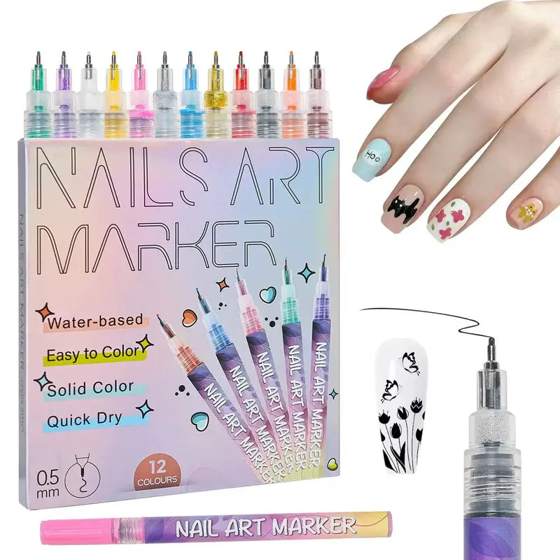 MagicNailArt™ Nail Art Pen Set - Quick-Dry, Mess-Free Creativity for Kids