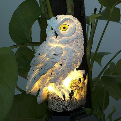 Solcelledrevet uglelampe til haven