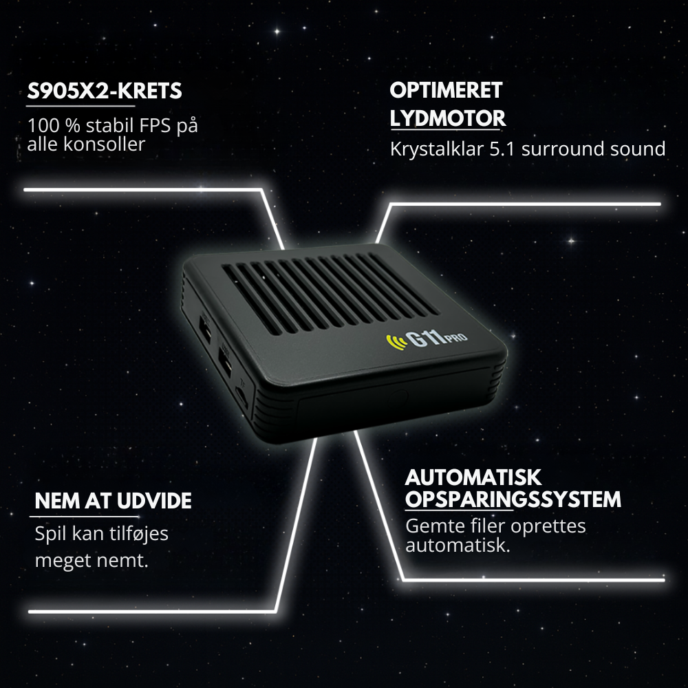GameWave G11 Pro Max™ | Konsol med 100.000+ retrospil til hele familien