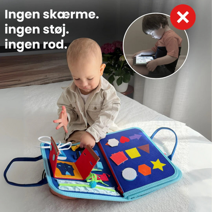 KidsBusyBoard™ | Skærmfri læringsbog der udvikler dit barns fantasi og motorik