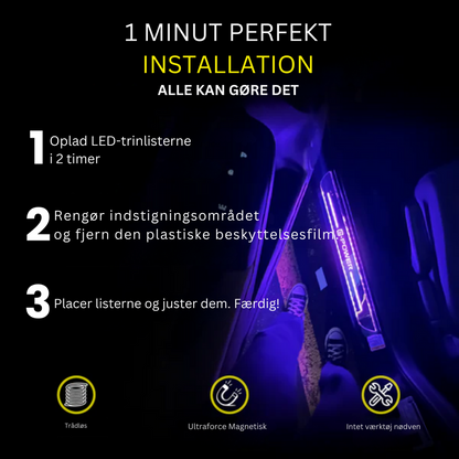 IlluminateDrive™ | LED-indstigningslys til bil – magnetisk montering & skiftende farver med dit logo