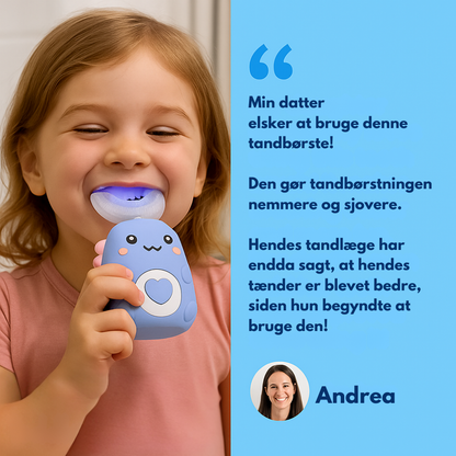 KiddieBrush™ | U-formet 360° ultrasonisk tandbørste til børn – gør tandbørstning sjovt, nemt og effektivt