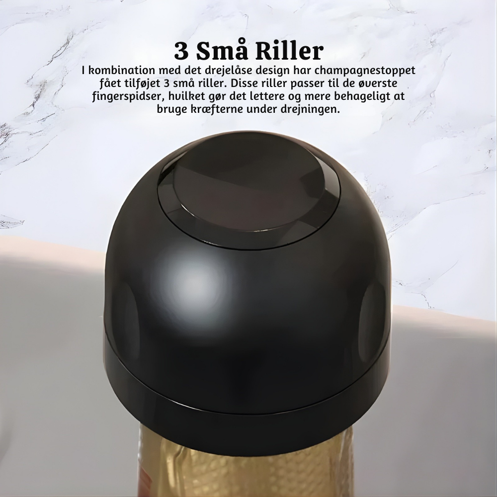 VinoKlar™™ – Roterende Lufttæt Forsegler til Vin- & Drikkeflasker
