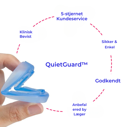 💤 QuietMouthGuard™ – Sov roligt, vågn frisk.