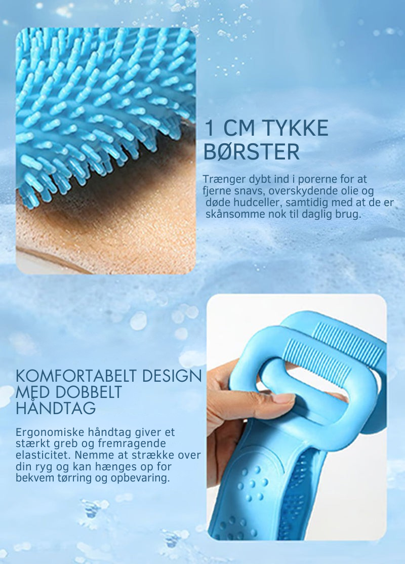 SilkySkrub | Silikone Badebælte Skrubbebørste