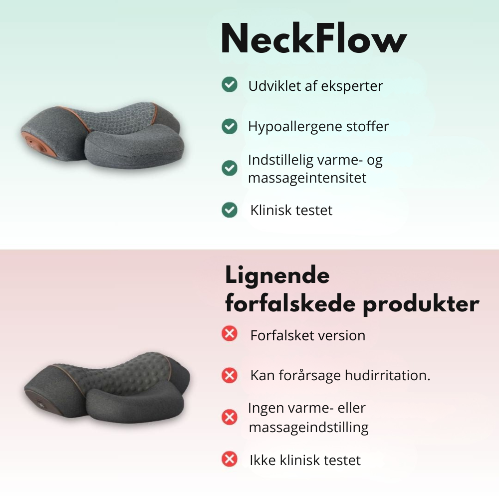 NeckFlowTherapy™ | Ergonomisk nakkemassager – Lindrer spændinger, reducerer stivhed og giver afslapning