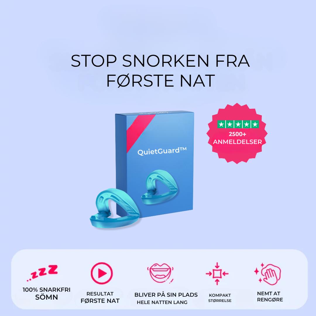 💤 QuietMouthGuard™ – Sov roligt, vågn frisk.
