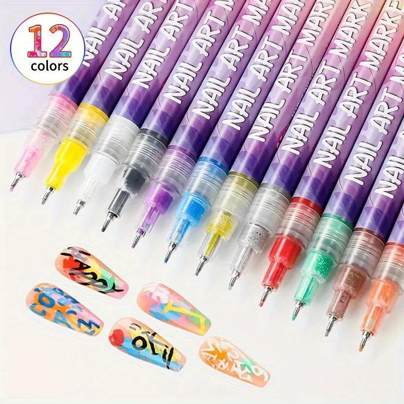 MagicNailArt™ Nail Art Pen Set - Quick-Dry, Mess-Free Creativity for Kids