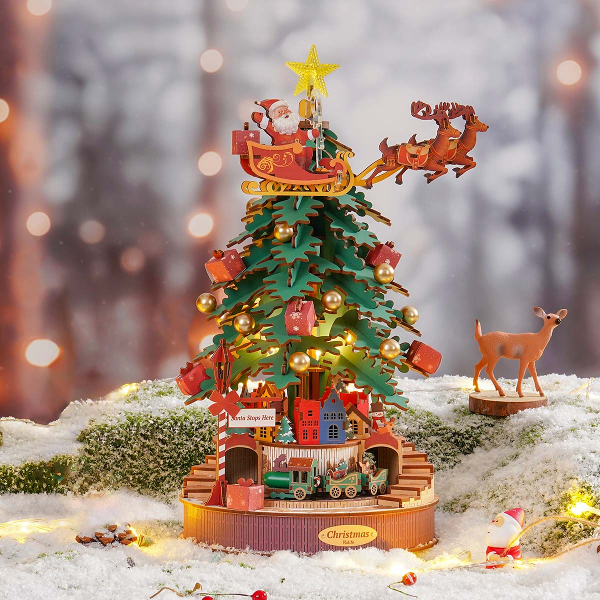 3D Wooden Puzzle - Christmas Melody Tree AMS01
