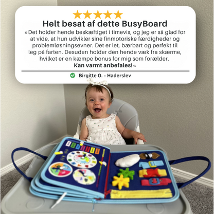 KidsBusyBoard™ | Skærmfri læringsbog der udvikler dit barns fantasi og motorik