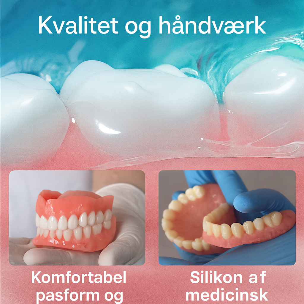 💎 NovaFullBite™ – Smil uden bekymringer, hver dag, Komplet protese med sugeeffekt