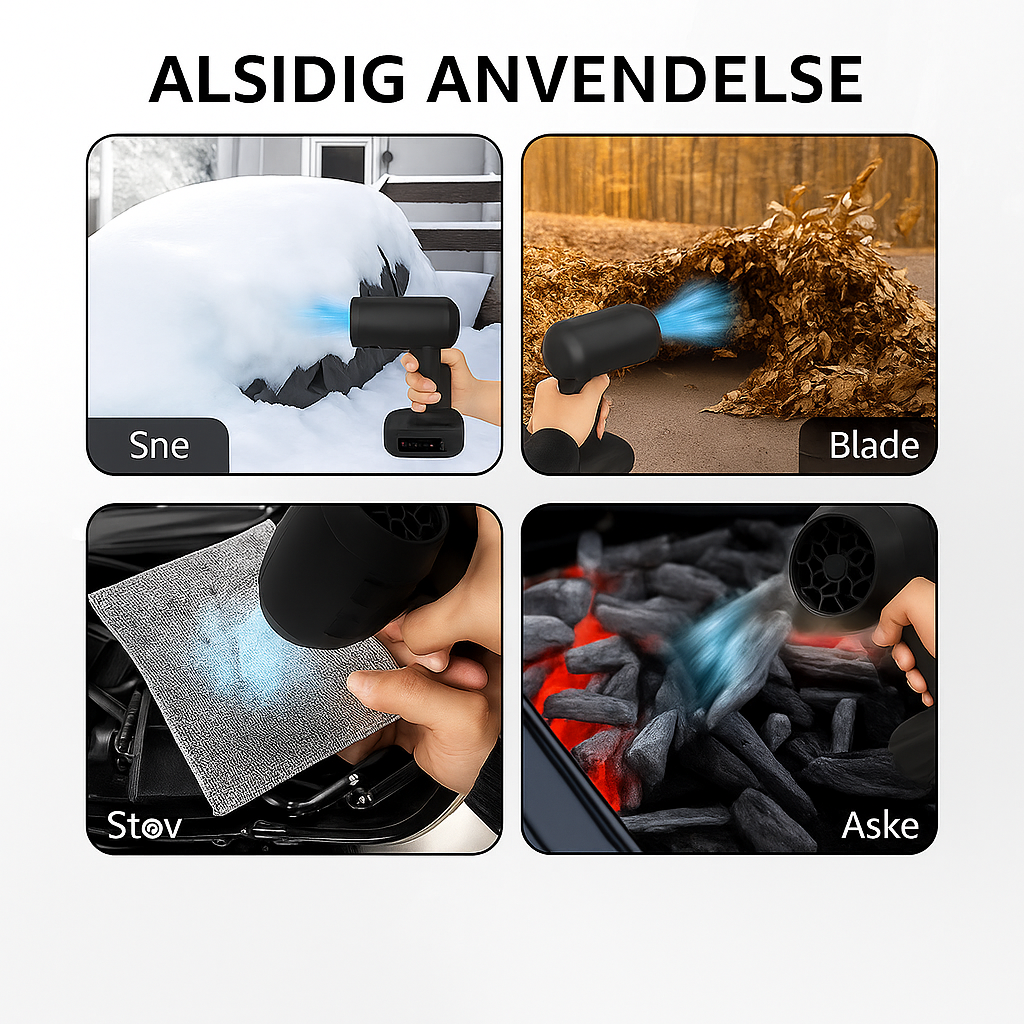 LeafBreeze Max™ | Trådløs blæser til hurtig oprydning af blade, snavs, støv og hverdagsaffald