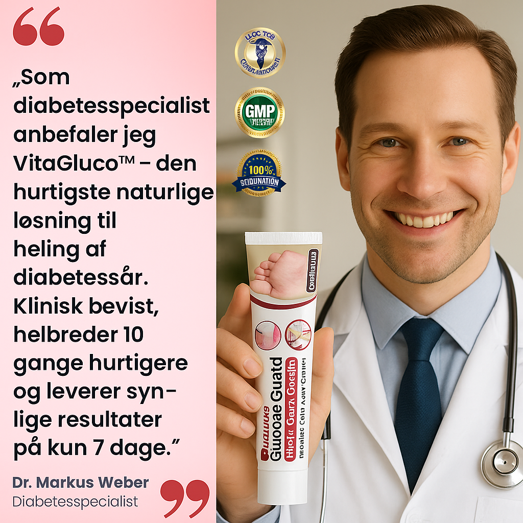 VitaGluco™ | Stop genstridige diabetiske sår og genskab sund hud på få dage