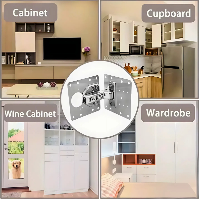 HingePlate™ 1+1 GRATIS: DIY Møbelhængsler Reparation Sideplade