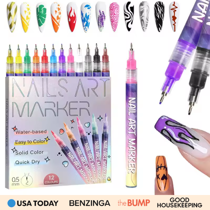 MagicNailArt™ Nail Art Pen Set - Quick-Dry, Mess-Free Creativity for Kids