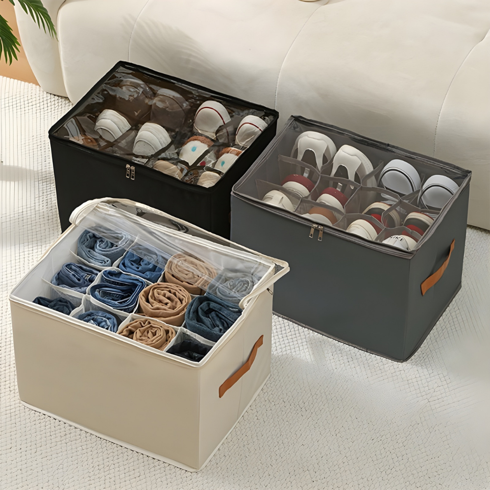 CubiqBox™ – Sammenfoldelig Pladsbesparende Opbevaringsboks