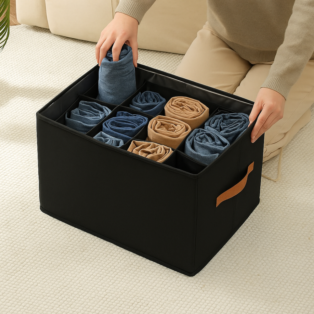 CubiqBox™ – Sammenfoldelig Pladsbesparende Opbevaringsboks