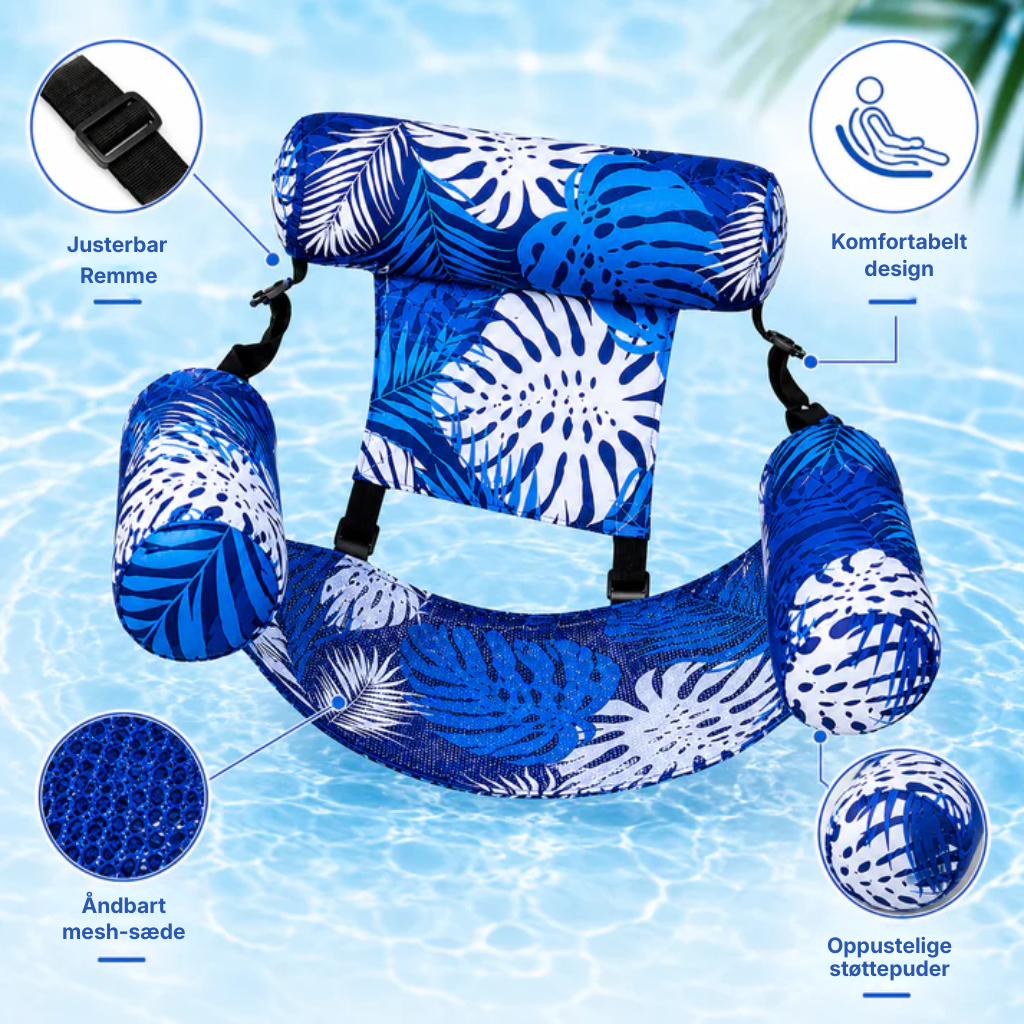 Aquavex™ | Oppustelig poolstol – køligt mesh og flydende komfort