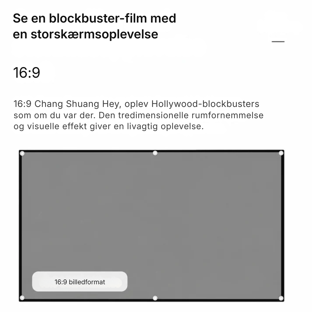 Lumiscren™ | ALR projektorlærred 120 tommer – skarpt billede selv i dagslys