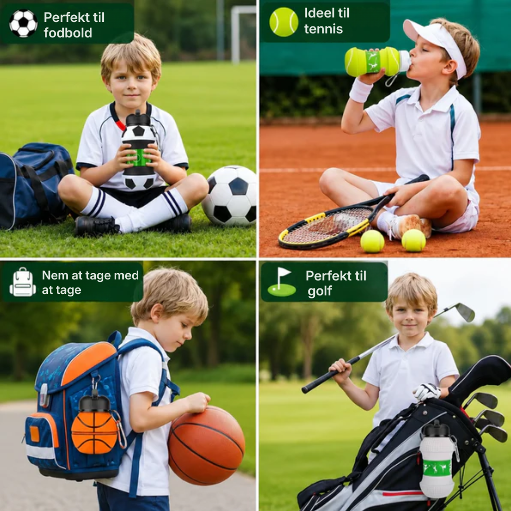 Flexova™ | Foldbar silikone sportsdrikkedunk i boldform