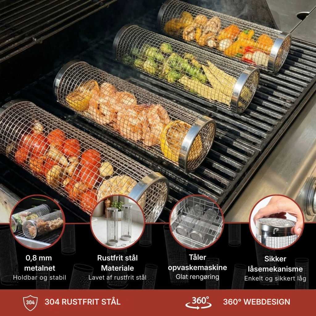 Klassisk grillkurv til nem og jævn grillning