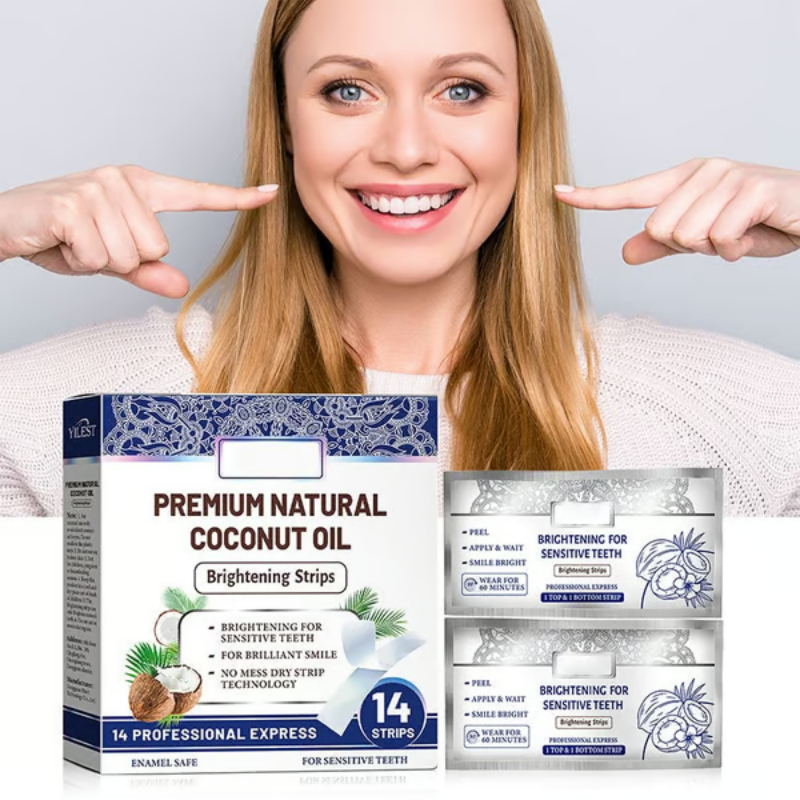 PremiumTeethStrip: Naturlig Kokosnød Tandblegning Og Lysnende Strimler
