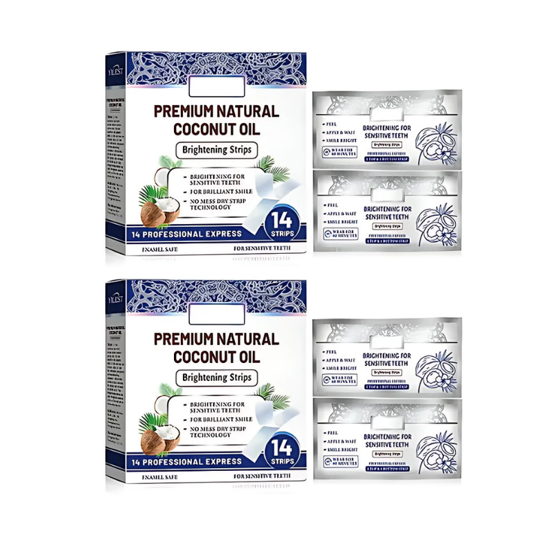 PremiumTeethStrip: Naturlig Kokosnød Tandblegning Og Lysnende Strimler