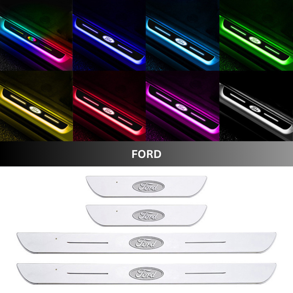IlluminateDrive™ | LED-indstigningslys til bil – magnetisk montering & skiftende farver med dit logo