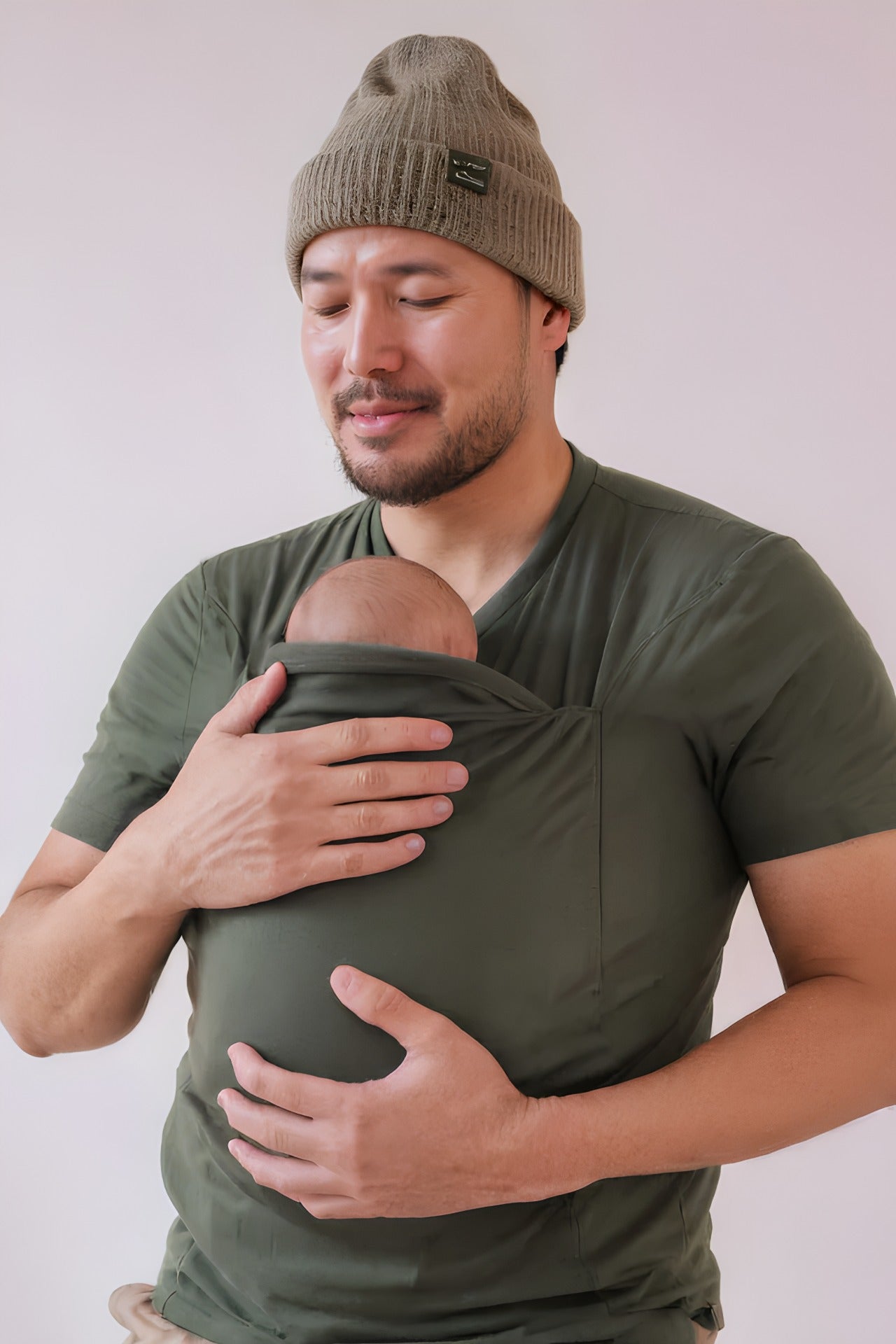 NovaBabyPouch™ - Baby-bindingsskjorte til fædre