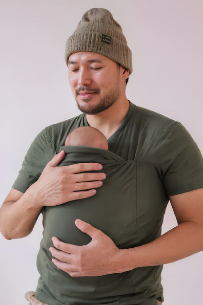 NovaBabyPouch™ - Baby-bindingsskjorte til fædre