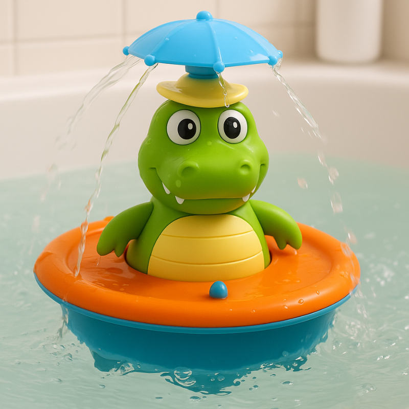 CrocSplash™ – Det ultimative badelegetøj med lys og vandstråler