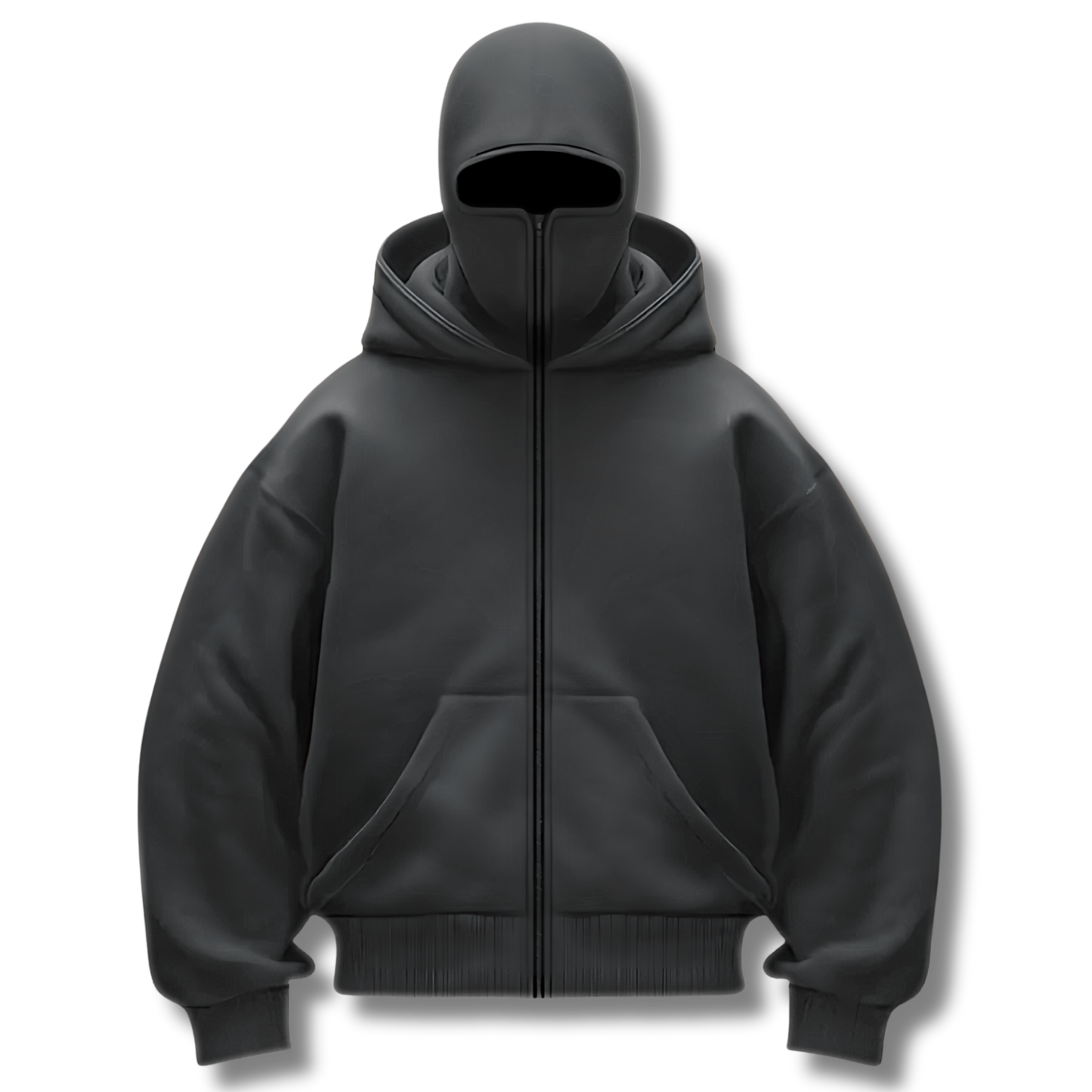 Anti-Social Ninja Hoodie™ - Hoodie med lynlås og integreret maske – Unisex