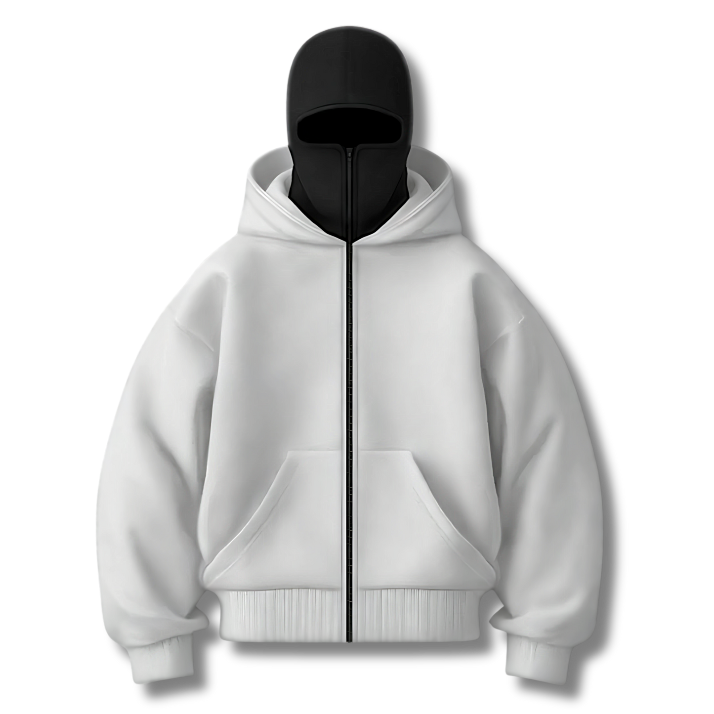 Anti-Social Ninja Hoodie™ - Hoodie med lynlås og integreret maske – Unisex