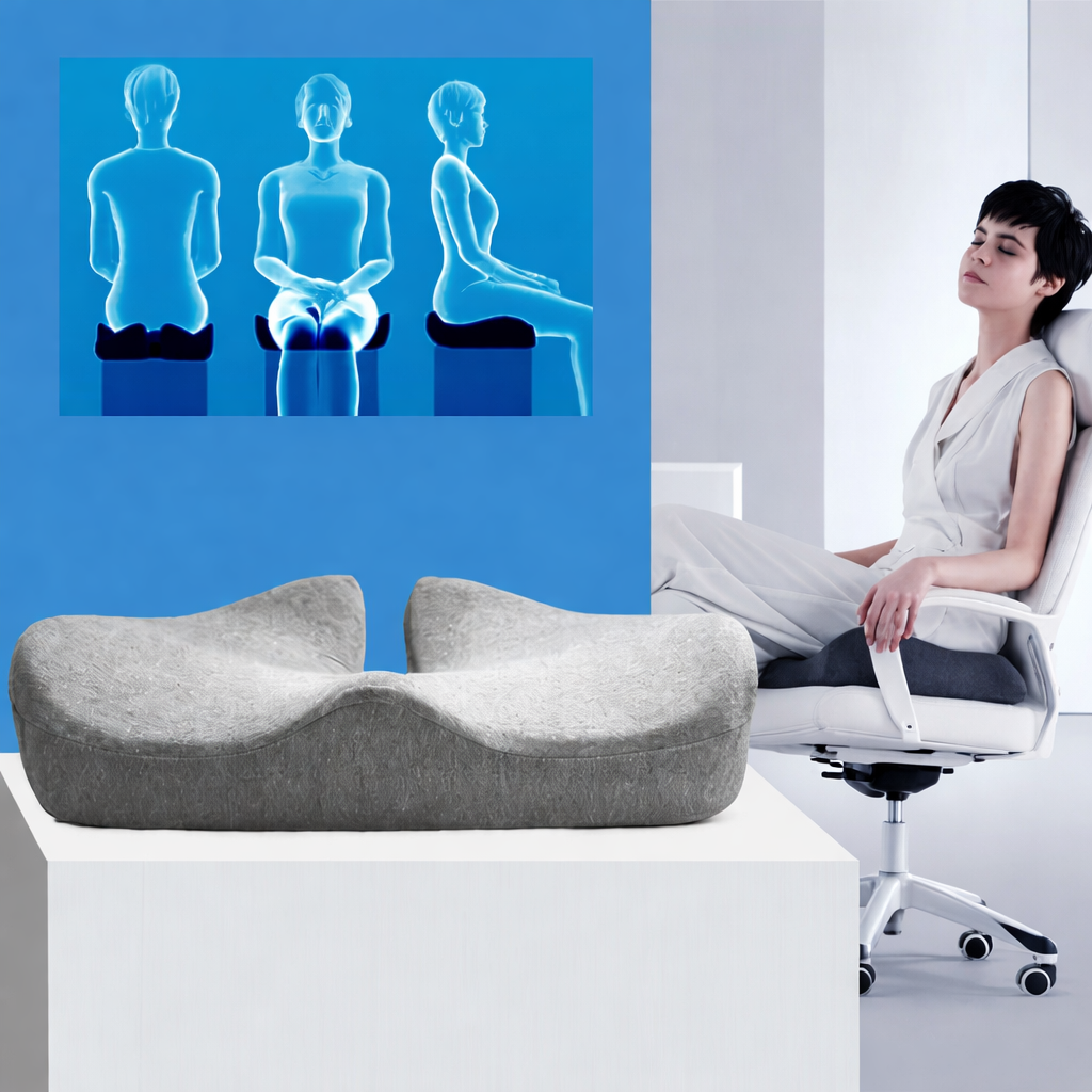 Cushova | Ergonomisk sædepude – memory foam til ryg- og hoftelindring