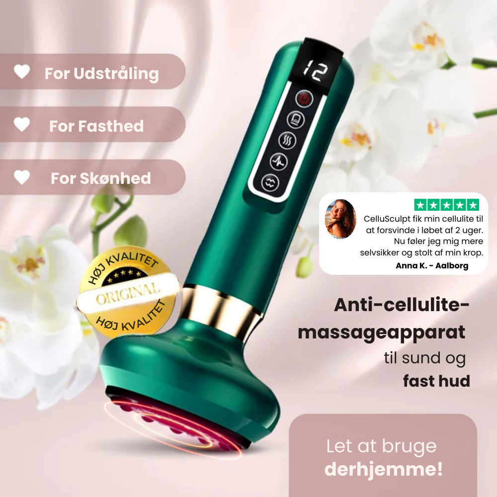 CelluSculpt Pro™ | 4-i-1 -massageapparat med cupping, infrarød og varme – reducerer cellulite og strækmærker synligt