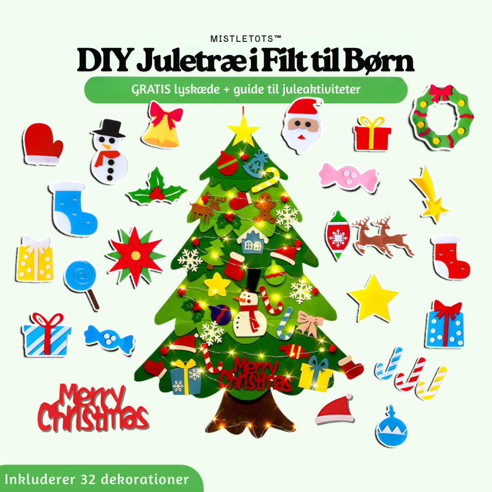 MistleToys™ – DIY Juletræ i Filt til Børn