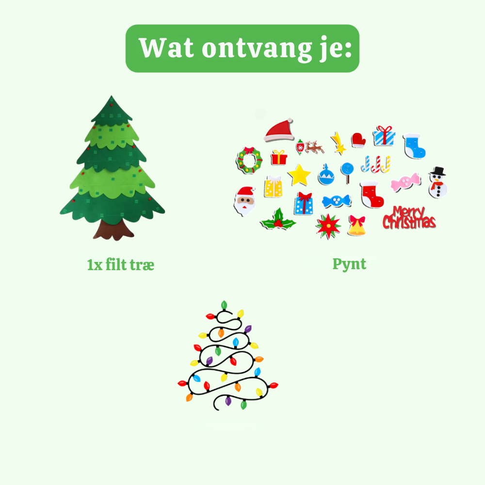 MistleToys™ – DIY Juletræ i Filt til Børn