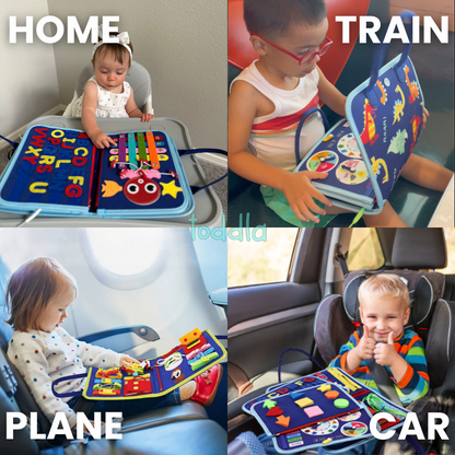 KidsBusyBoard™ | Skærmfri læringsbog der udvikler dit barns fantasi og motorik