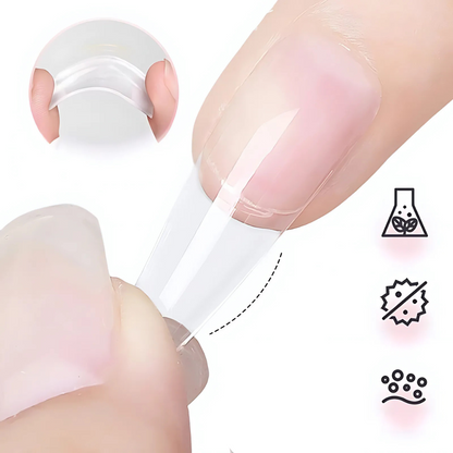 NailClear 1+1 GRATIS - 3 I 1 Transparent Neglehærder Og Forlængelsesgel