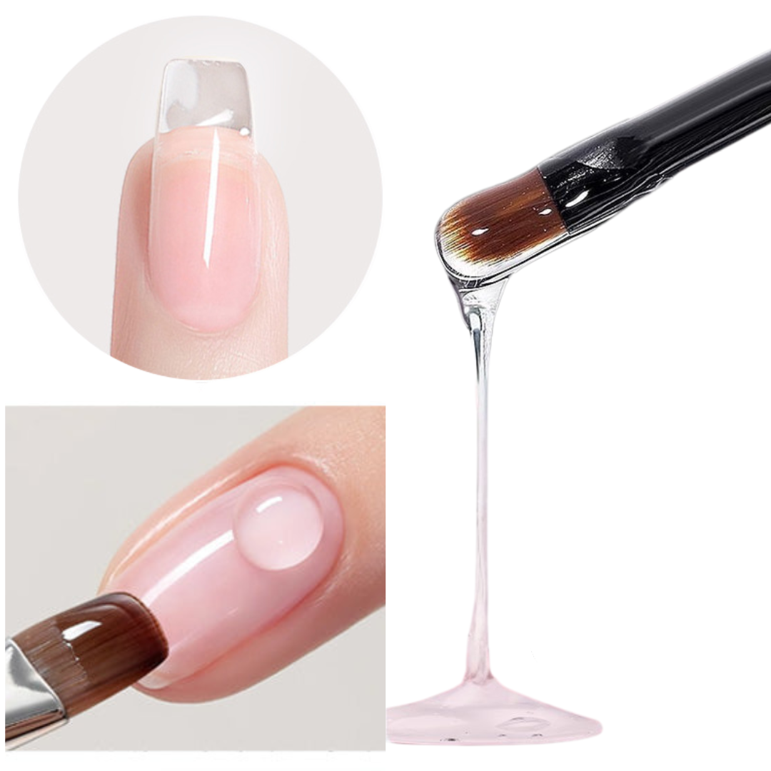 NailClear 1+1 GRATIS - 3 I 1 Transparent Neglehærder Og Forlængelsesgel
