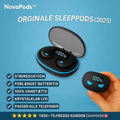 NovaraPods™ - Originale vandtætte SleepPods med støjreduktion