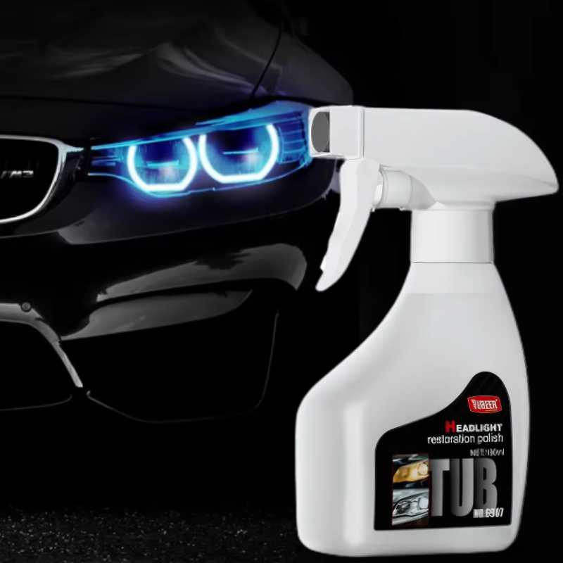 HeadlightPolishSpray 1+1 GRATIS: Let At Vruge Bilforlygter Rengøring Spray-Sæt