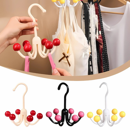 GlideHolder® HangerHooks: 360° Drejelig 6 Klo Kroge Skabsorganizer Bøjle